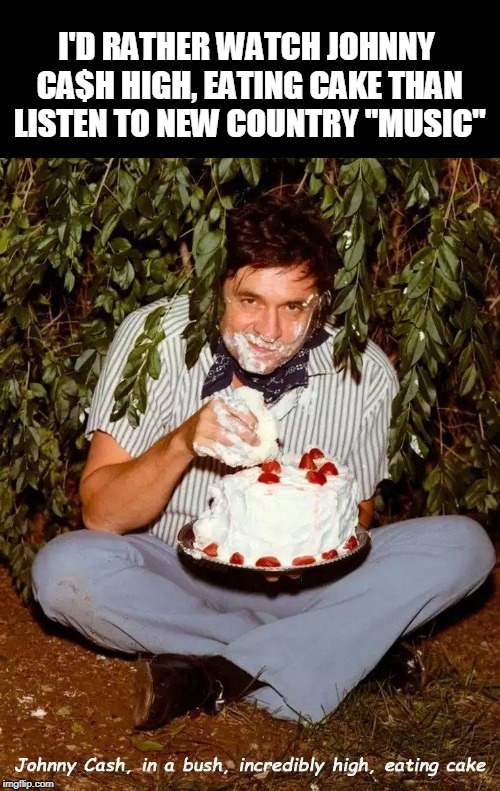 Johnny Cash Eating Cake Meme