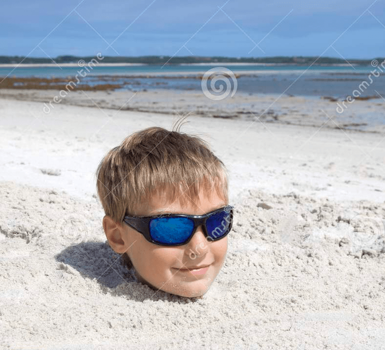 Boy buried in sand Blank Template Imgflip