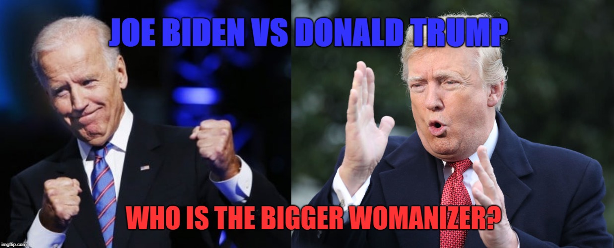 Joe Biden and Donald Trump fight over who is the bigger creep towards