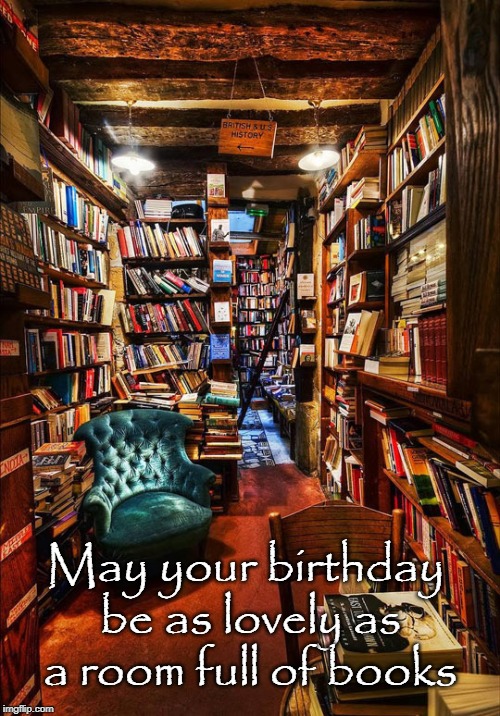Image tagged in birthday,books Imgflip
