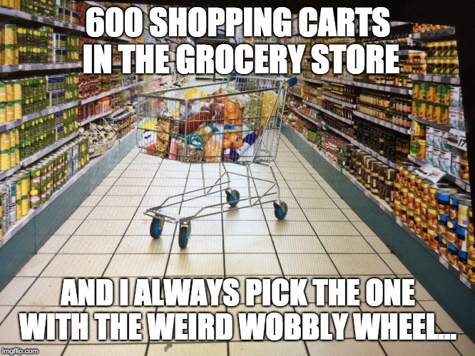 Grocery cart in aisle Imgflip