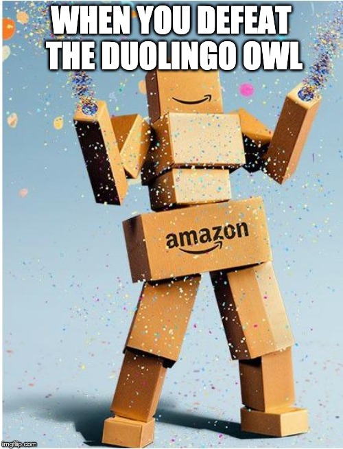 amazon box man Imgflip