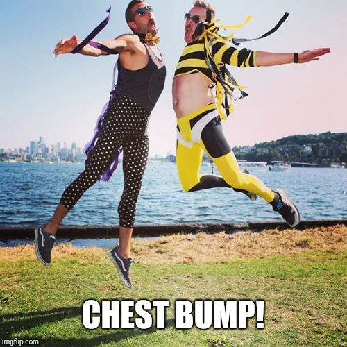 Chest bump Imgflip