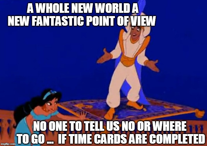 Aladdin time card Imgflip