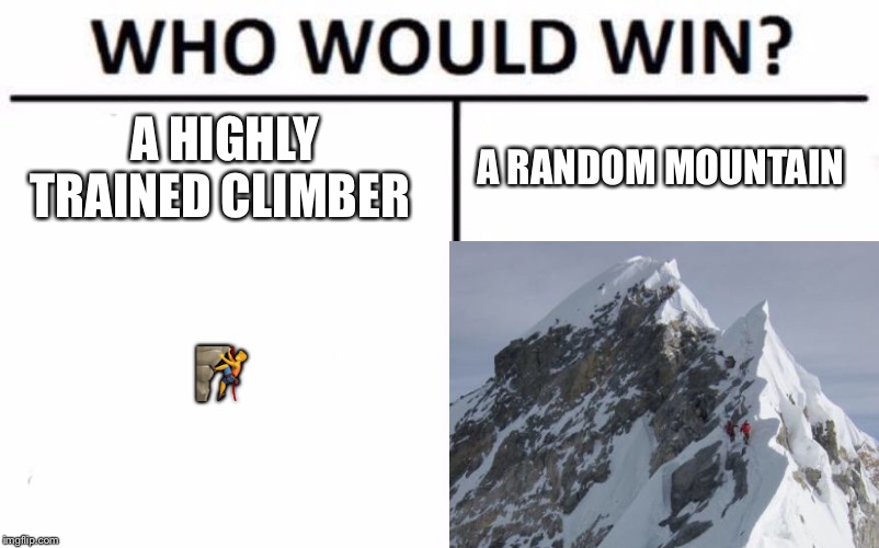 Image tagged in memes,who would win,everest,mount everest,mountain