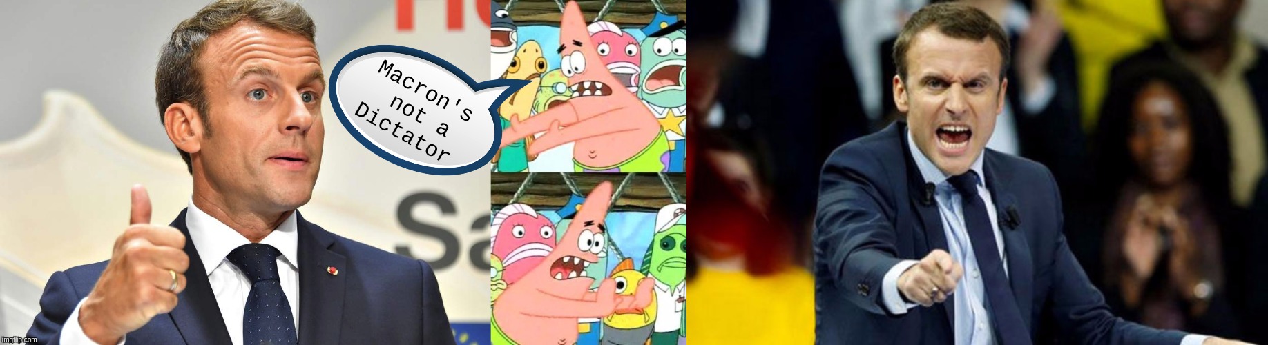 Image tagged in memes,put it somewhere else patrick,eu,emmanuel macron