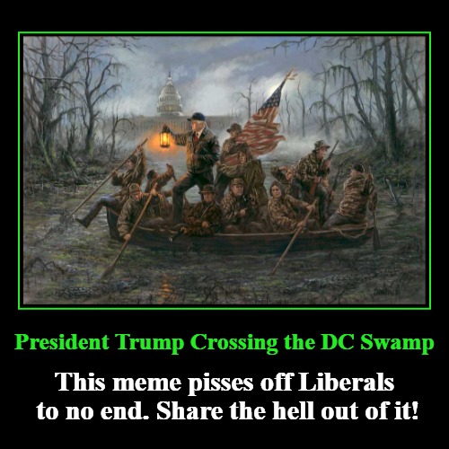President Trump Crossing the DC Swamp Imgflip