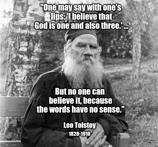 Tolstoy on the Trinity Imgflip