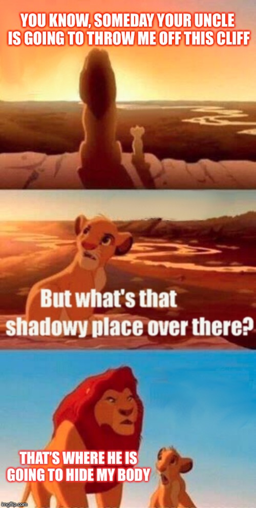 Simba Shadowy Place Meme Imgflip