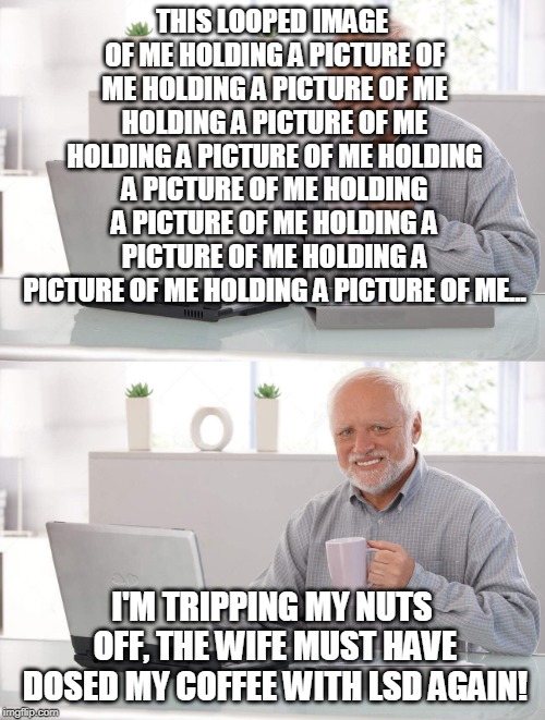 Old man cup of coffee Imgflip