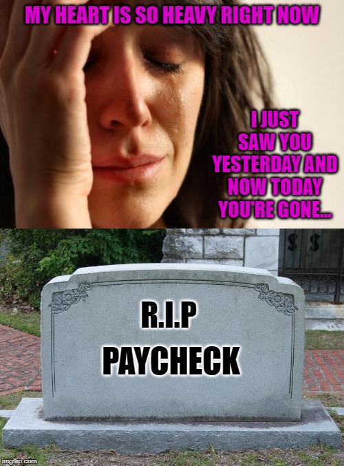 Gone too soon...the struggle is real. Imgflip