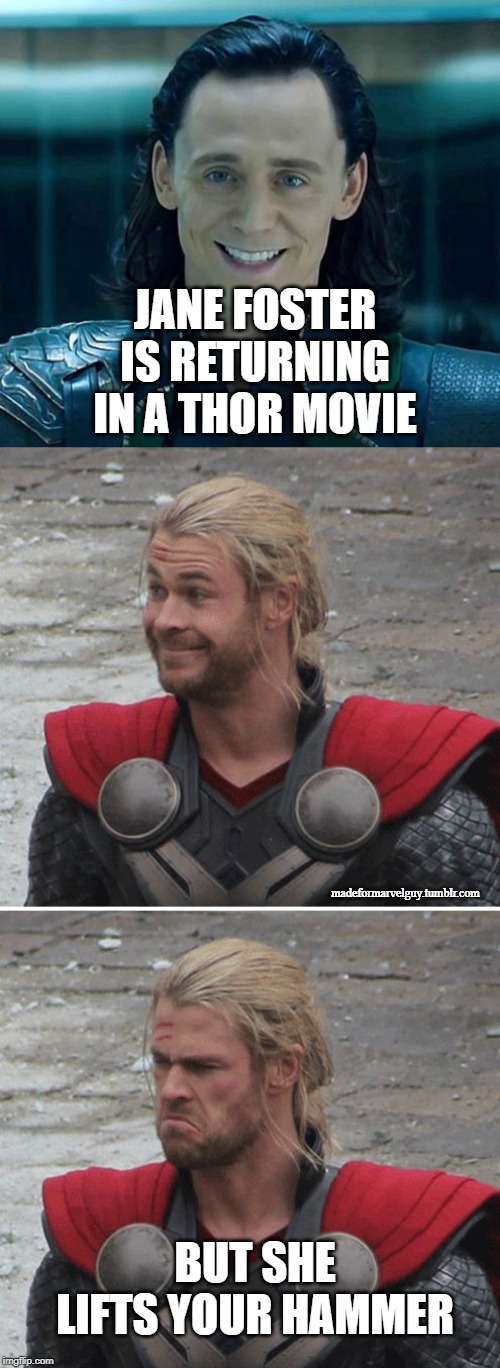 Image tagged in loki,thor happy then sad Imgflip