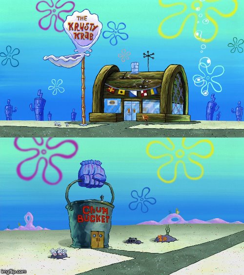 Krusty Krab Vs. Chum Bucket 4K Meme Generator Imgflip