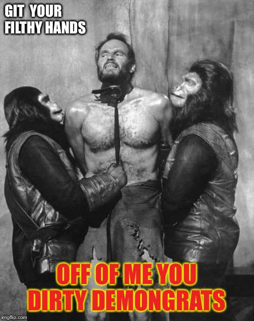 Charlton Heston dirty ape Imgflip
