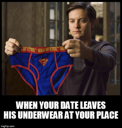 Image tagged in spiderman,superman,underwear,date,lgbtq,superheroes