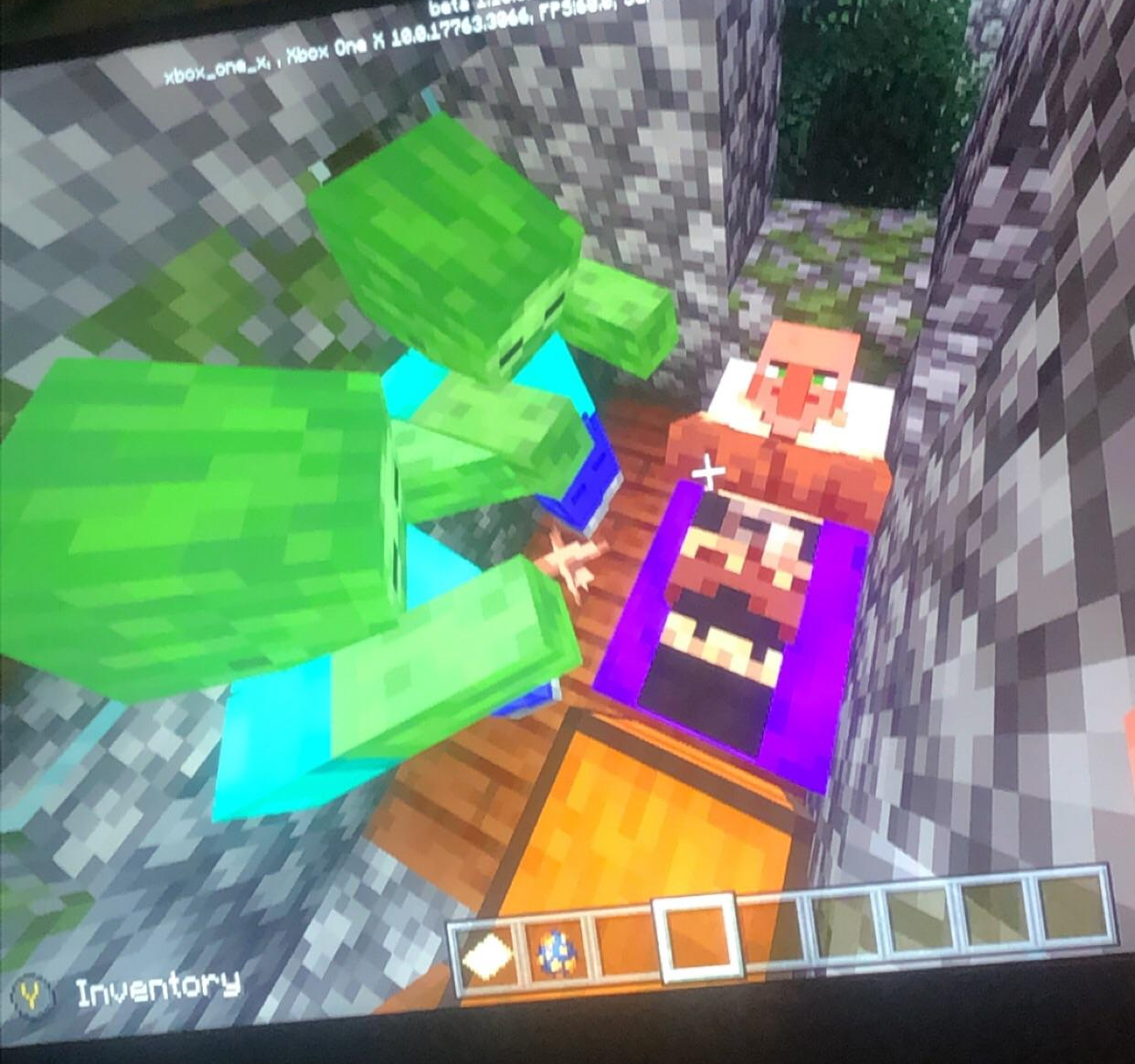 Zombie killing villager in bed Blank Template Imgflip
