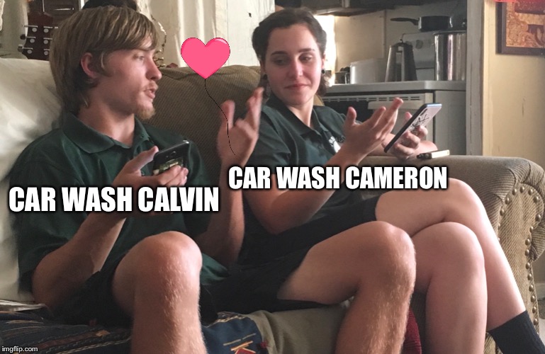 Image tagged in car wash calvin,funny memes Imgflip