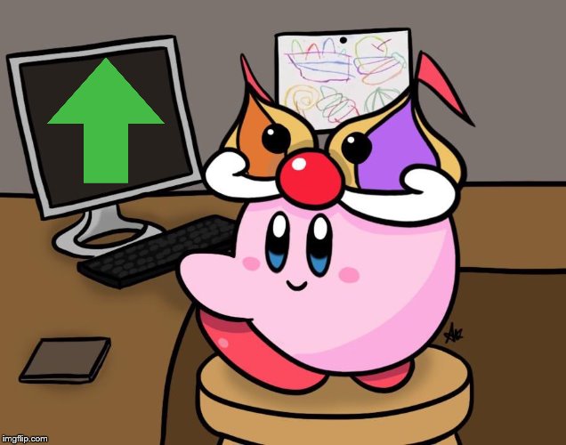 Kirby on a Computer Imgflip