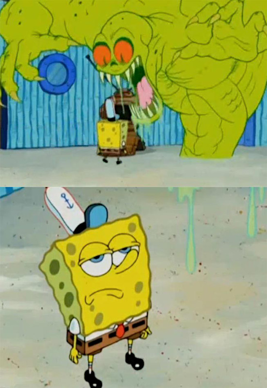 Spongebob Floating Meme Template