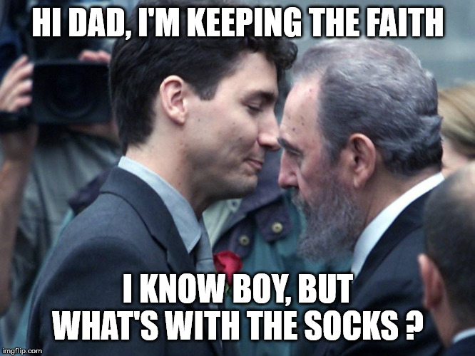 Image tagged in justin trudeau embraces fidel castro Imgflip