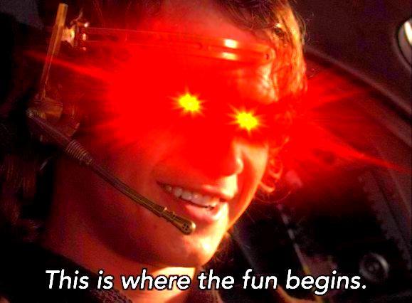 Anakin Skywalker Glowing Eyes Blank Template Imgflip