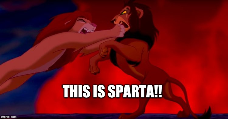 Image tagged in this is sparta,lion king,disney,scar Imgflip