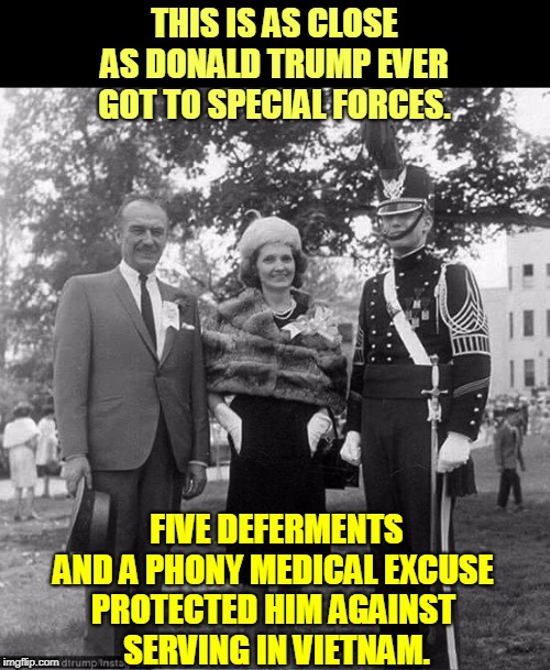 What has this man done to brag about? He lied to the Army, just as he