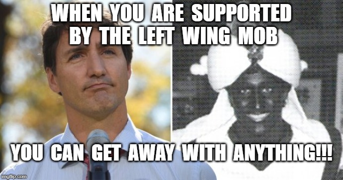 Image tagged in justin trudeau,blackface,don cherry Imgflip