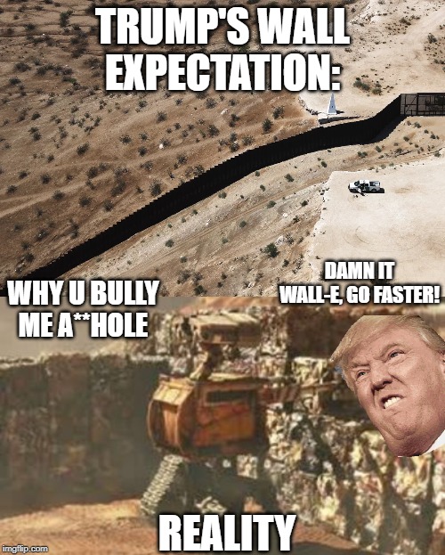 Image tagged in walle building a wall Imgflip