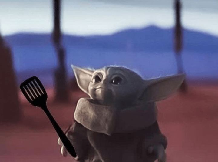 Baby Yoda holding spatula Memes Imgflip