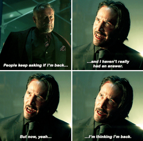 John Wick I'm Back Blank Template Imgflip