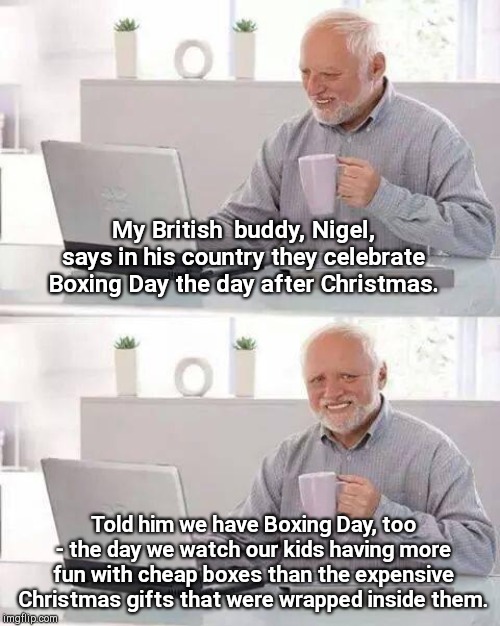 Merry Boxing Day, Harold Imgflip