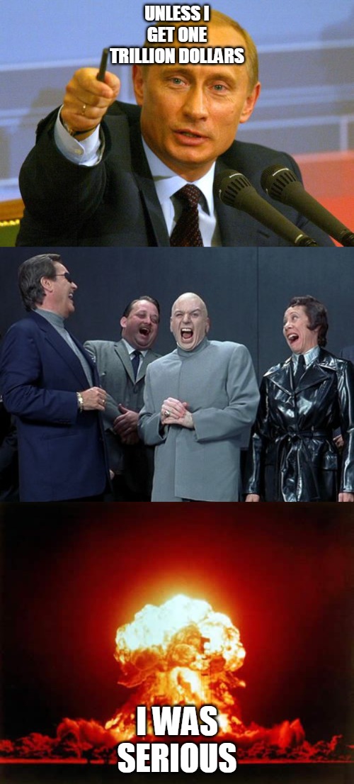 Image tagged in memes,nuclear explosion,laughing villains,good guy