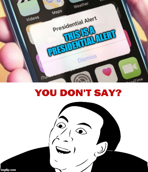 Image tagged in memes,presidential alert Imgflip
