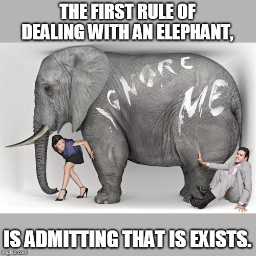 Rules two is don't talk about the elephant. P Imgflip