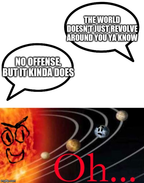 When you use a saying against the sun. Imgflip