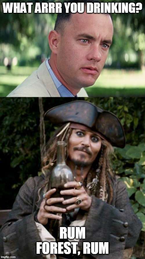 Image tagged in jack sparrow with rum,memes,and just like that,pirate