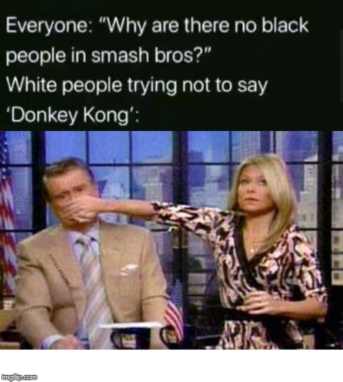 Image tagged in smash bros donkey kong black people Imgflip