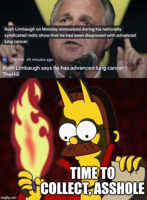Rush Limbaugh cancer Imgflip