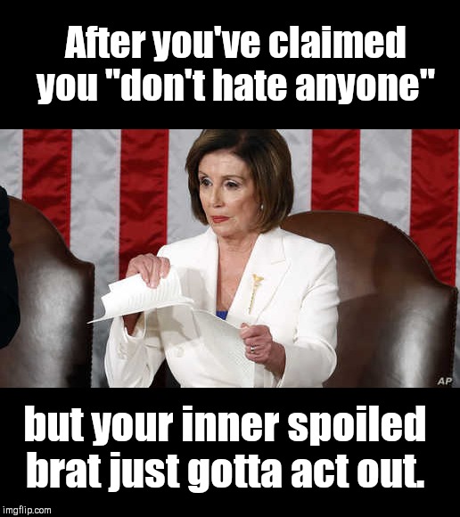 Pelosi rips up her copy of Trump's SOTU speech Imgflip
