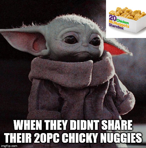 Baby Yoda Chicken Nuggies Movie Wallpaper