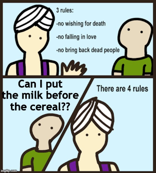 Image tagged in there are 3 rules Imgflip