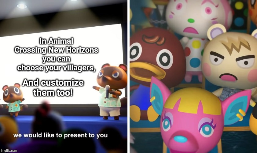 animal crossing the suprise Imgflip