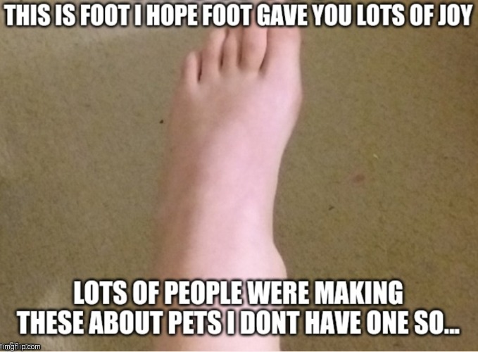 Image tagged in foot Imgflip
