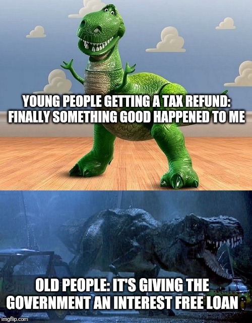 Jurassic Park Toy Story TRex Imgflip