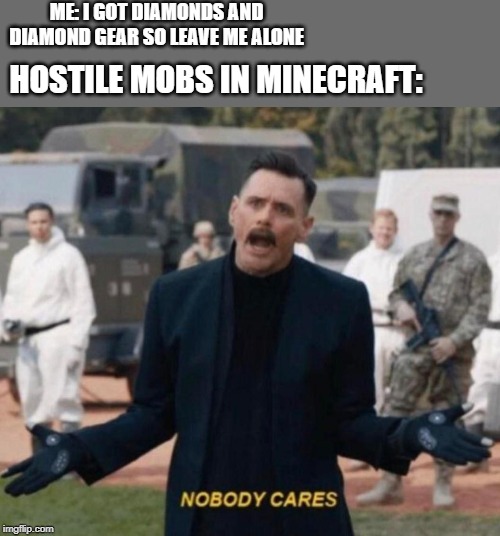 Hostile mobs and minecraft players Imgflip