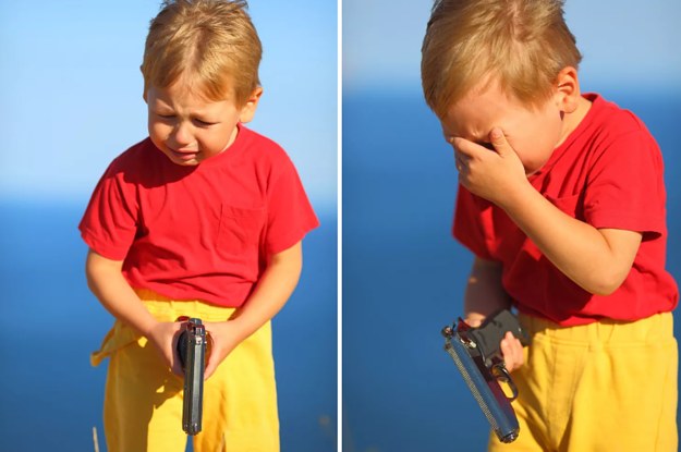 boy crying with gun Blank Template Imgflip