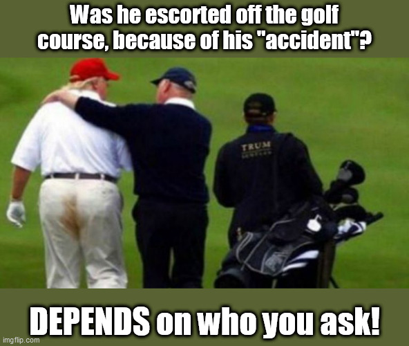 A Crying Donald Trump Was Escorted Off Golf Course After Accidentally