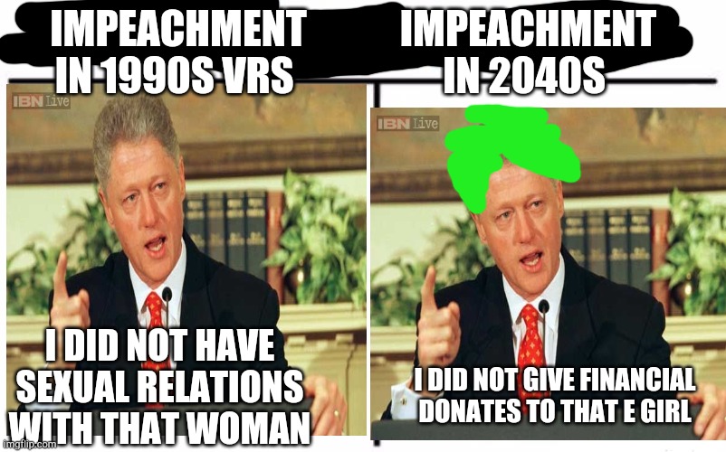 Image tagged in bill clinton sexual relations,impeachment Imgflip
