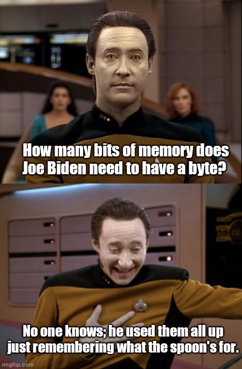 Data Joe Biden joke Imgflip